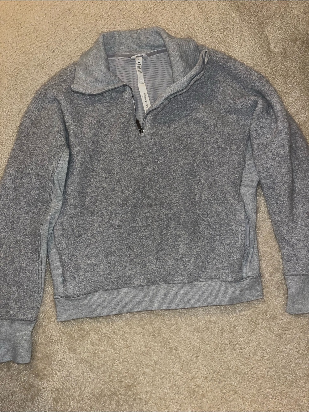 Lulu's Light Heather Gray Zip-Up Pullover